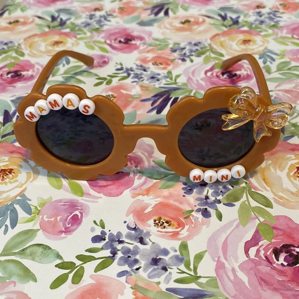 Girls mamas mini camel sunglasses